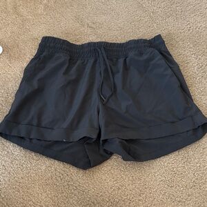 Velocity Black Women’s Athletic Drawstring Shorts with Side Pockets